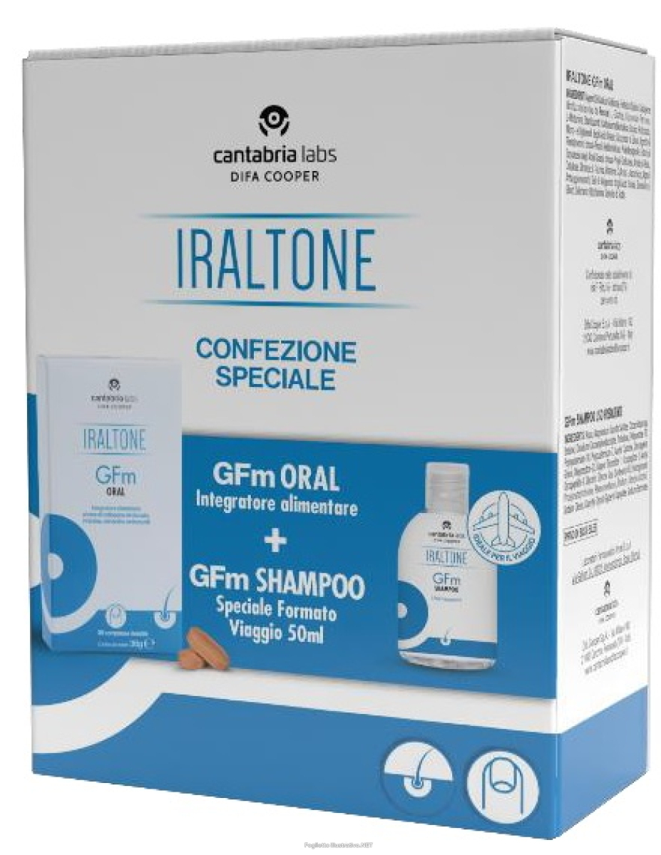 Cerca Offerte di iraltone cofanetto trattamento capelli e unghie con integratore gfm oral 30 compresse + gfm shampoo travel size 50 ml e acquista online