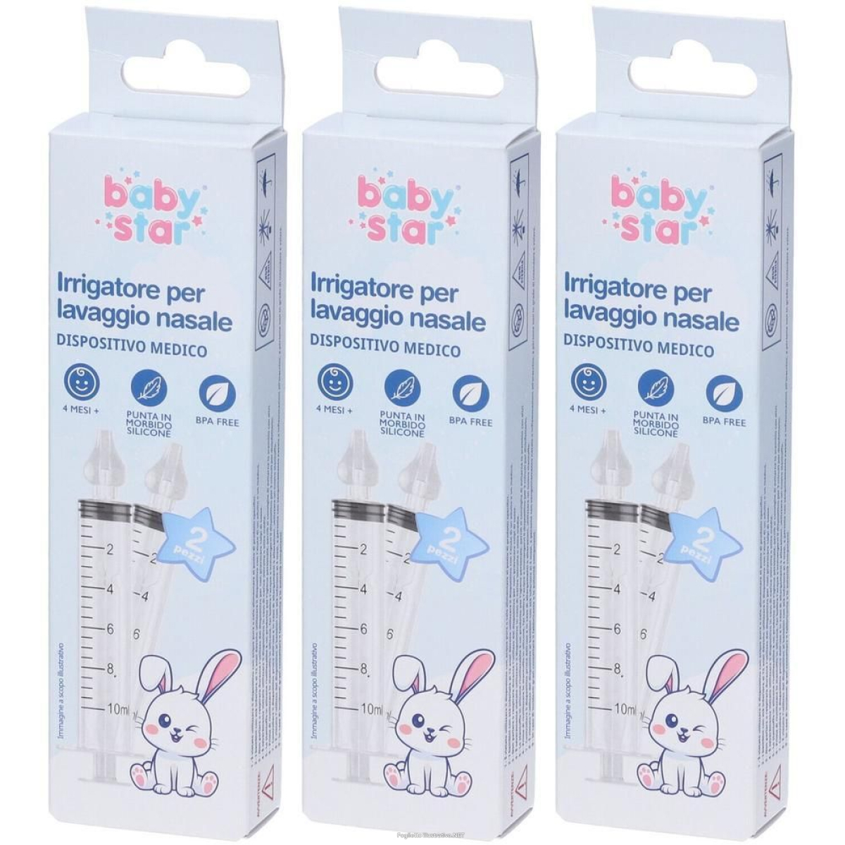 Cerca Offerte di irrigatore lavaggio nasale baby star 2 pezzi 3x2 st e acquista online