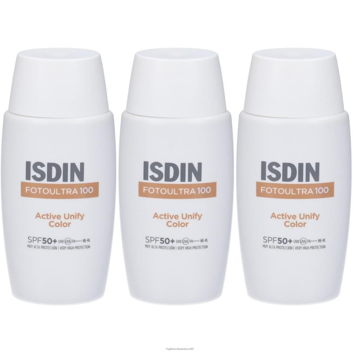 Cerca Offerte di isdin fotoultra 100 active unify color spf50+ 3x50 ml e acquista online