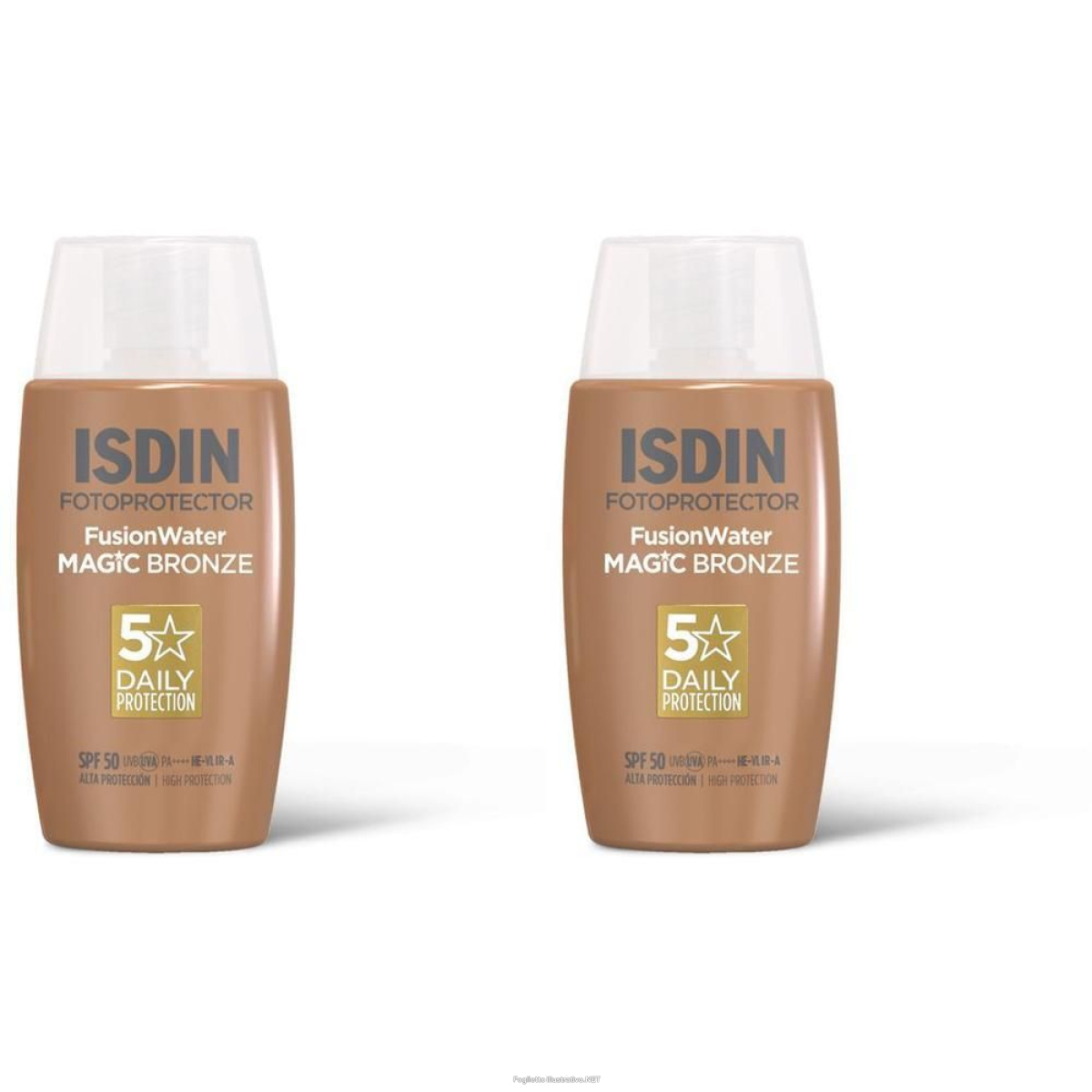 Cerca Offerte di isdin fusion water magic bronze crema solare viso colorata spf50 2x50 e acquista online
