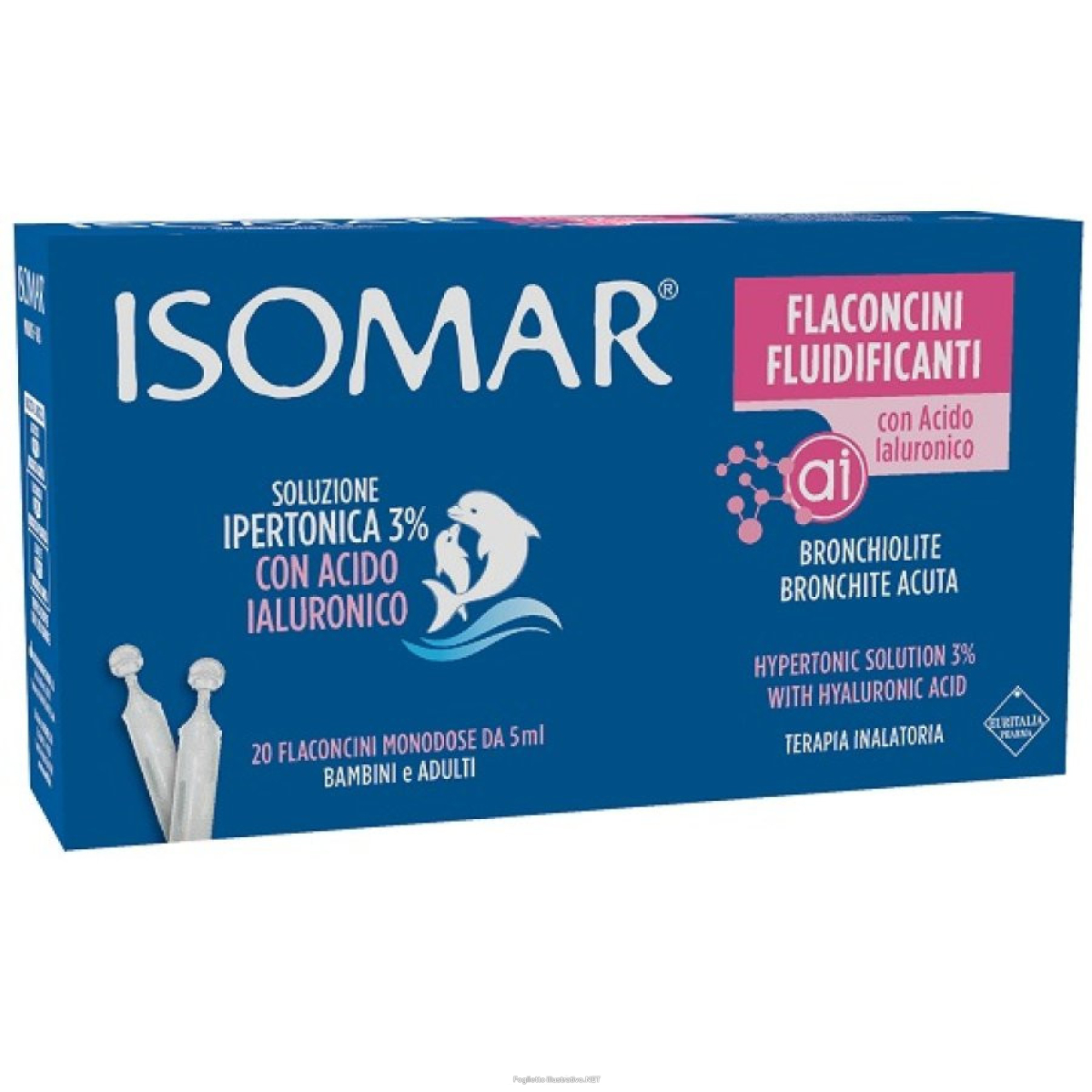Cerca Offerte di isomar flaconcini fluidificanti soluzione ipertonica 30%+acido ialuronico 20 flaconcini da 5 ml e acquista online