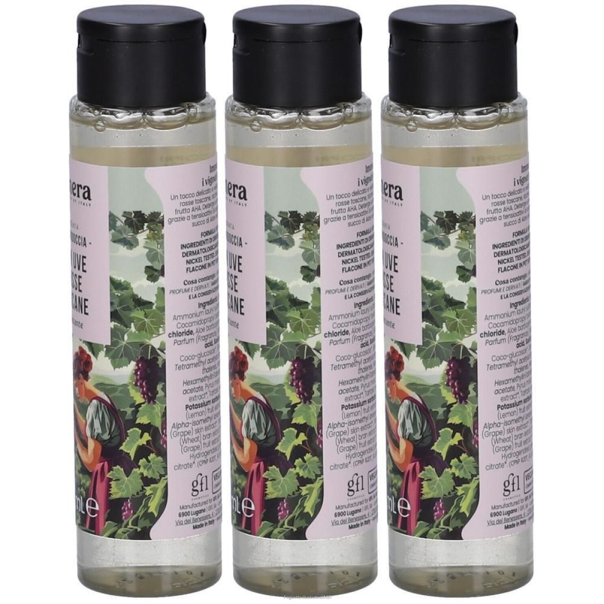 Cerca Offerte di itinera bagnodoccia con uve rosse toscane vellutante 100ml 3x100 ml e acquista online
