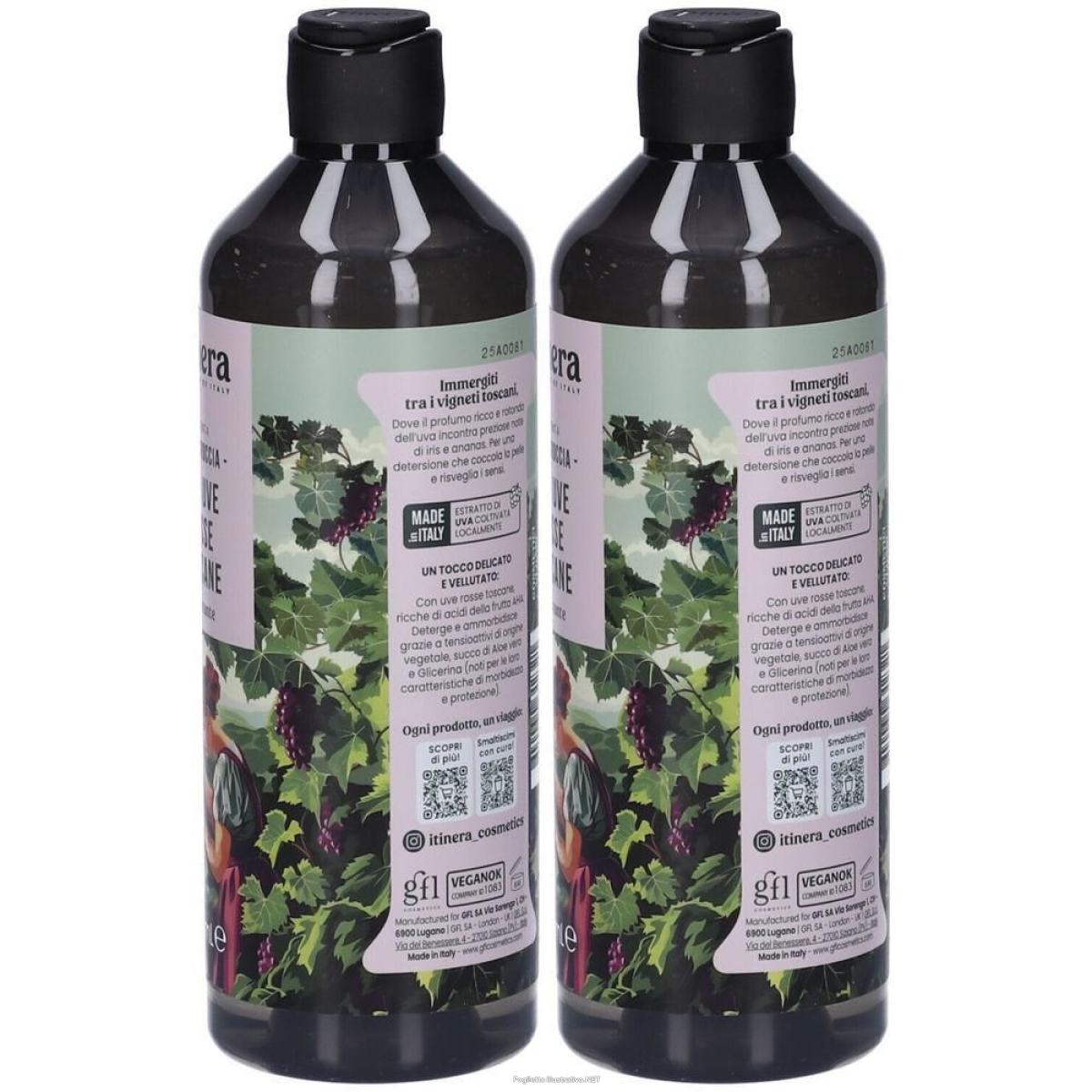 Cerca Offerte di itinera bagnodoccia con uve rosse toscane vellutante 370ml 370 ml e acquista online