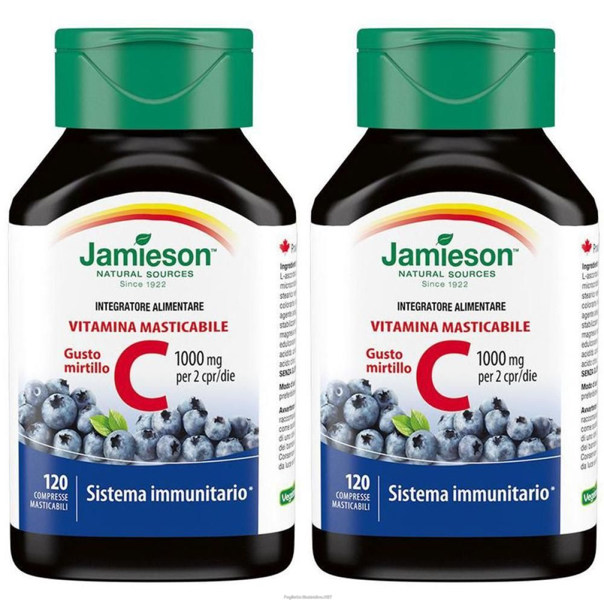Cerca Offerte di jamieson vitamina c 1000 mirtillo 120 compresse masticabili 2x120 pz e acquista online