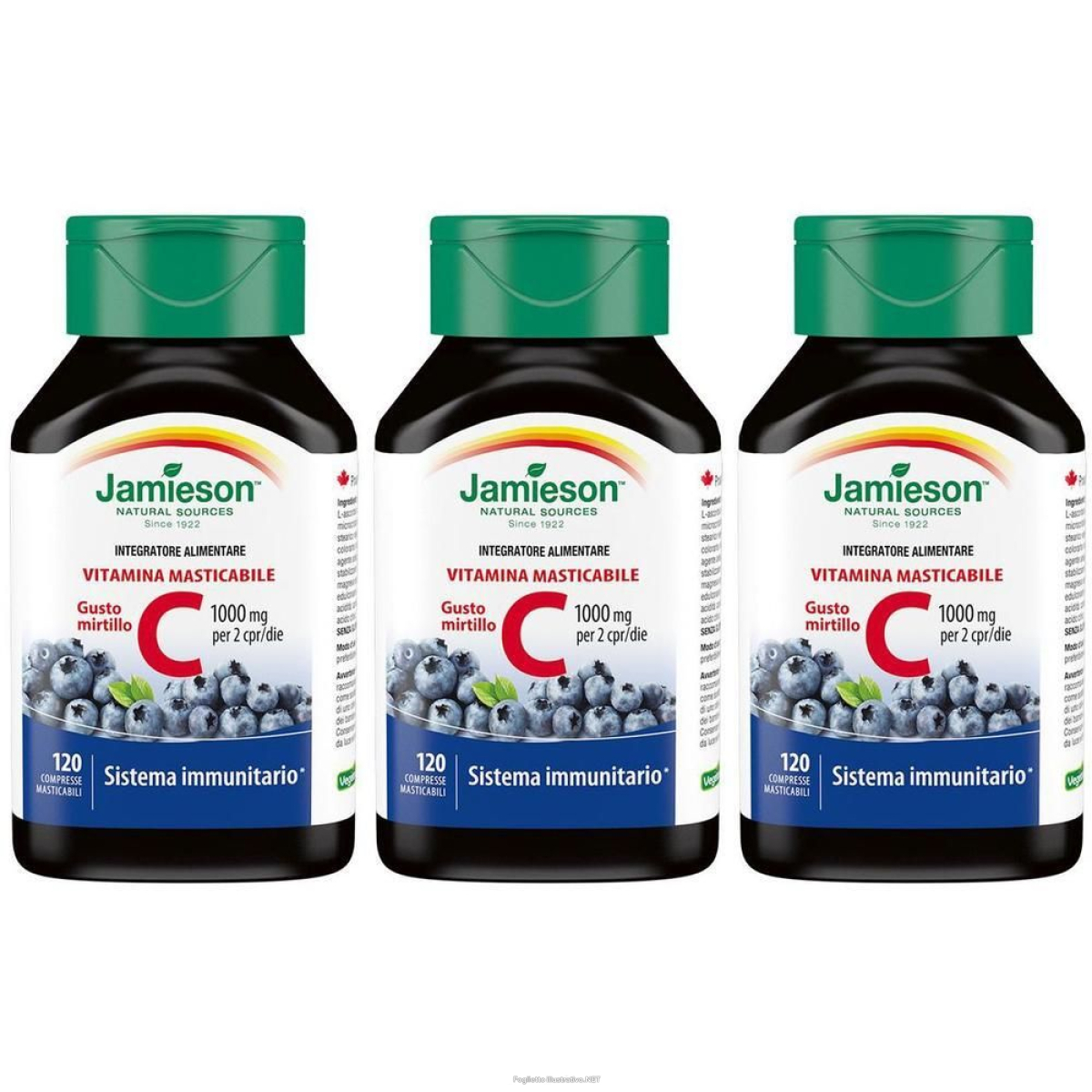 Cerca Offerte di jamieson vitamina c 1000 mirtillo 120 compresse masticabili 3x120 pz e acquista online