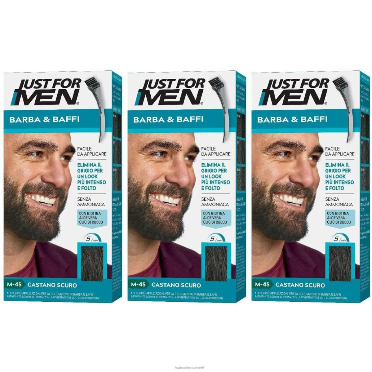 Cerca Offerte di just for men barba & baffi m45 castano scuro 51 g 3x51 g e acquista online