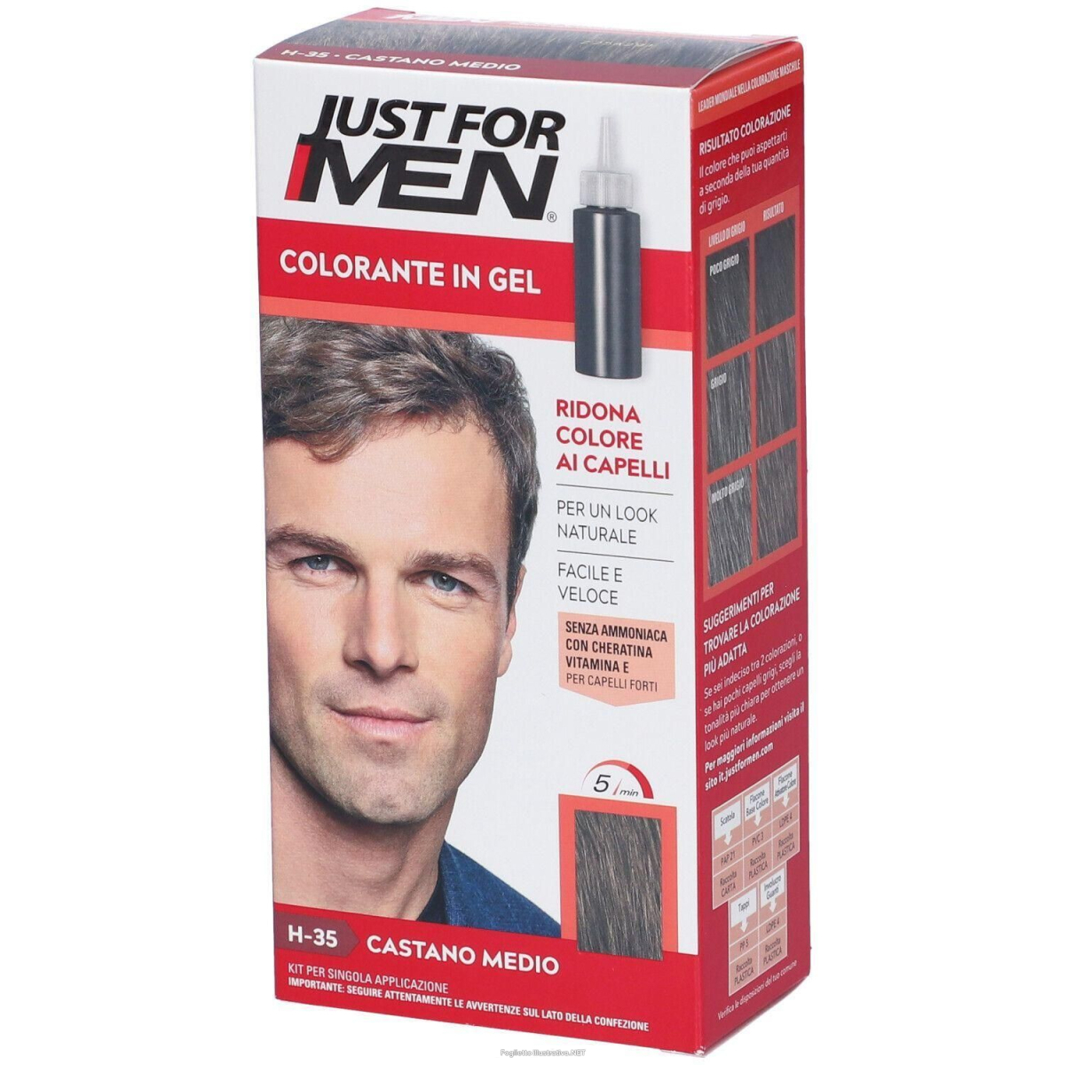 Cerca Offerte di just for men shampoo colorante h35 castano medio attivatore chiaro 38, e acquista online