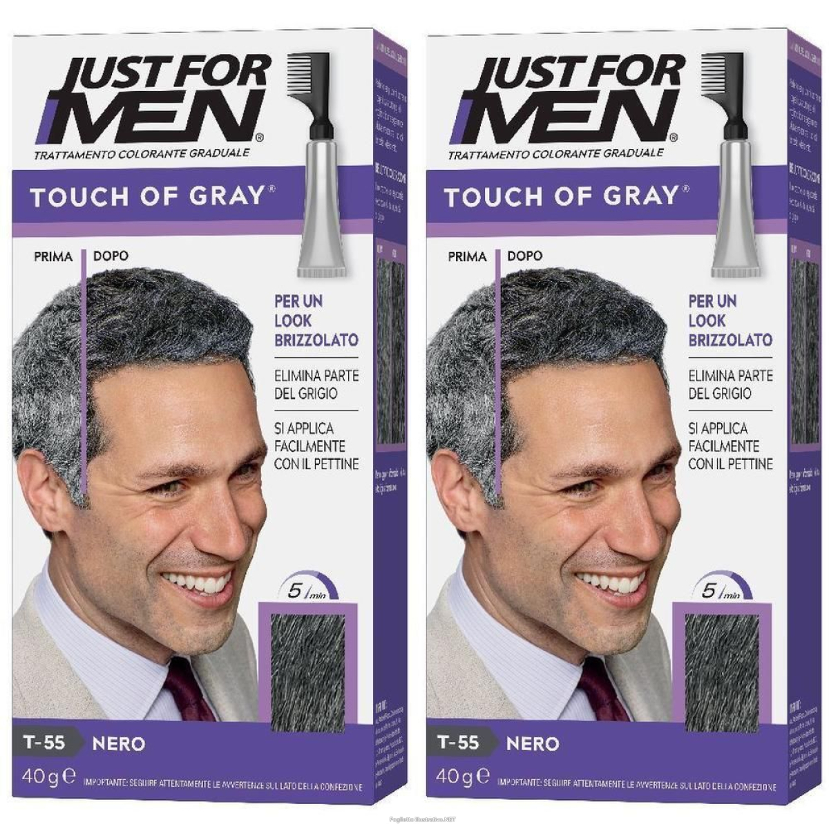 Cerca Offerte di just for men touch of gray nero 40 g 2x40 g e acquista online