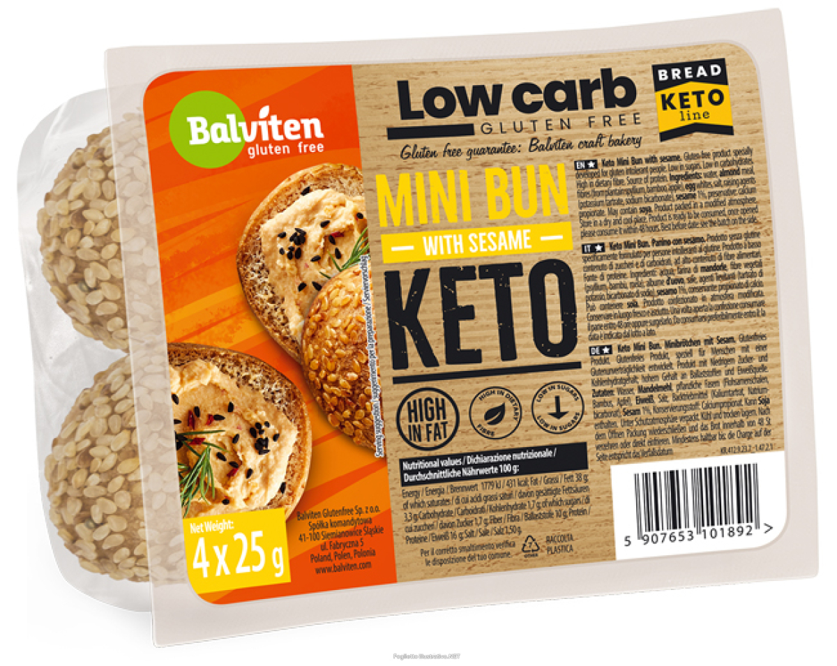 Cerca Offerte di keto mini bun 4x25g - panino con sesamo senza glutine e acquista online