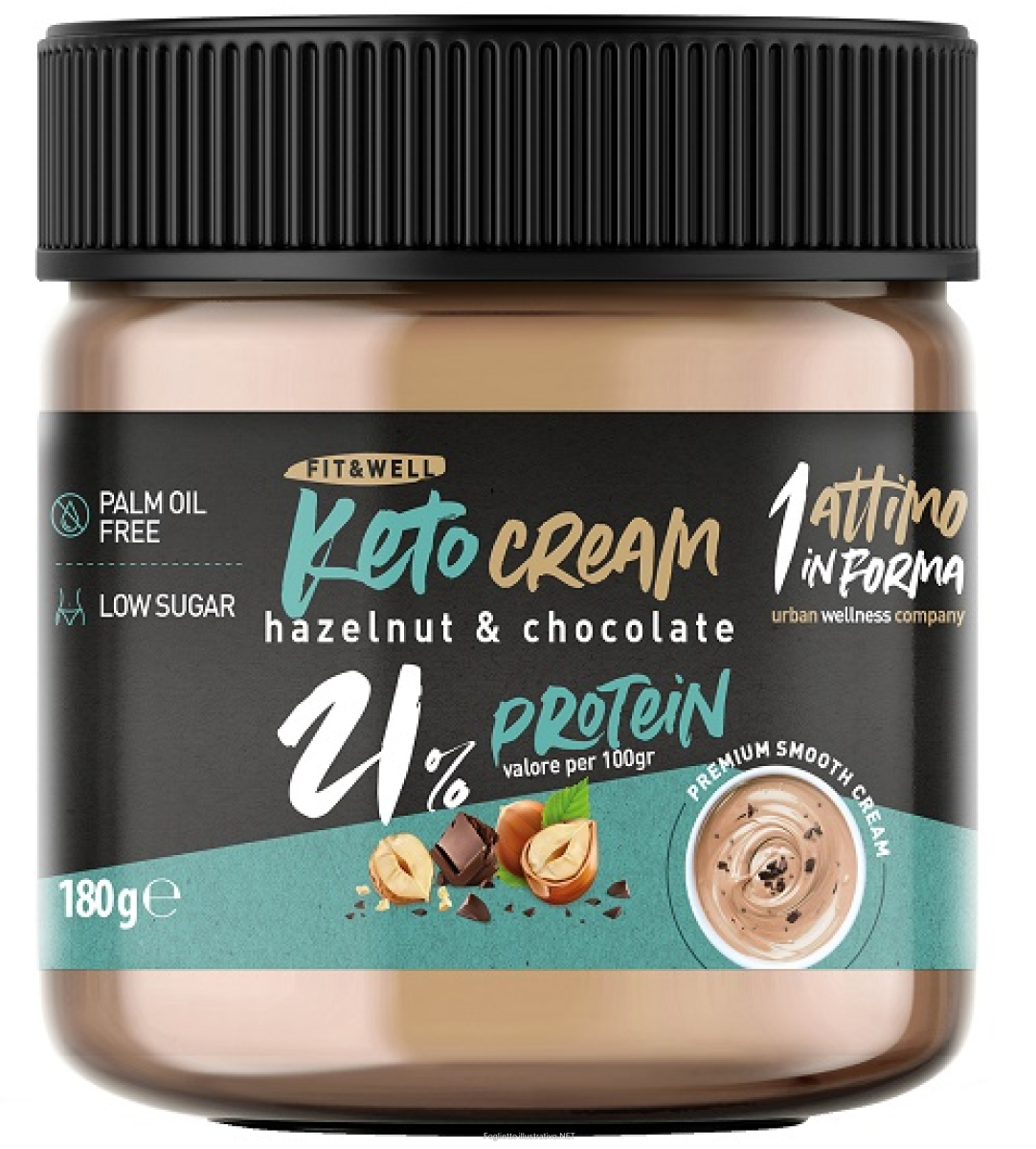 Cerca Offerte di keto protein cream 21% protein crema spalmabile nocciola e cioccolato a basso contenuto di zuccheri 180 grammi e acquista online