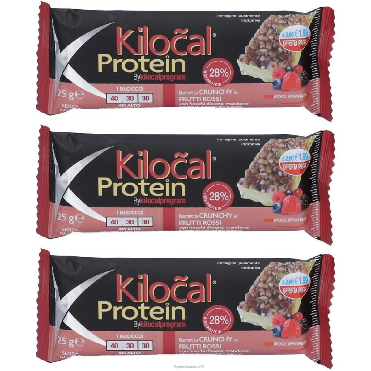 Cerca Offerte di kilocal protein barretta cioccolato bianco cocco frutti rossi 3x25 g c e acquista online