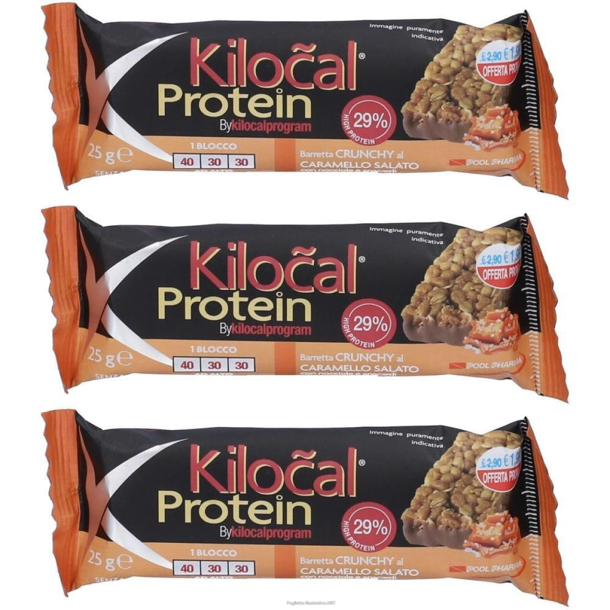 Cerca Offerte di kilocal protein barretta crunchy al caramello salato 3x25 g e acquista online