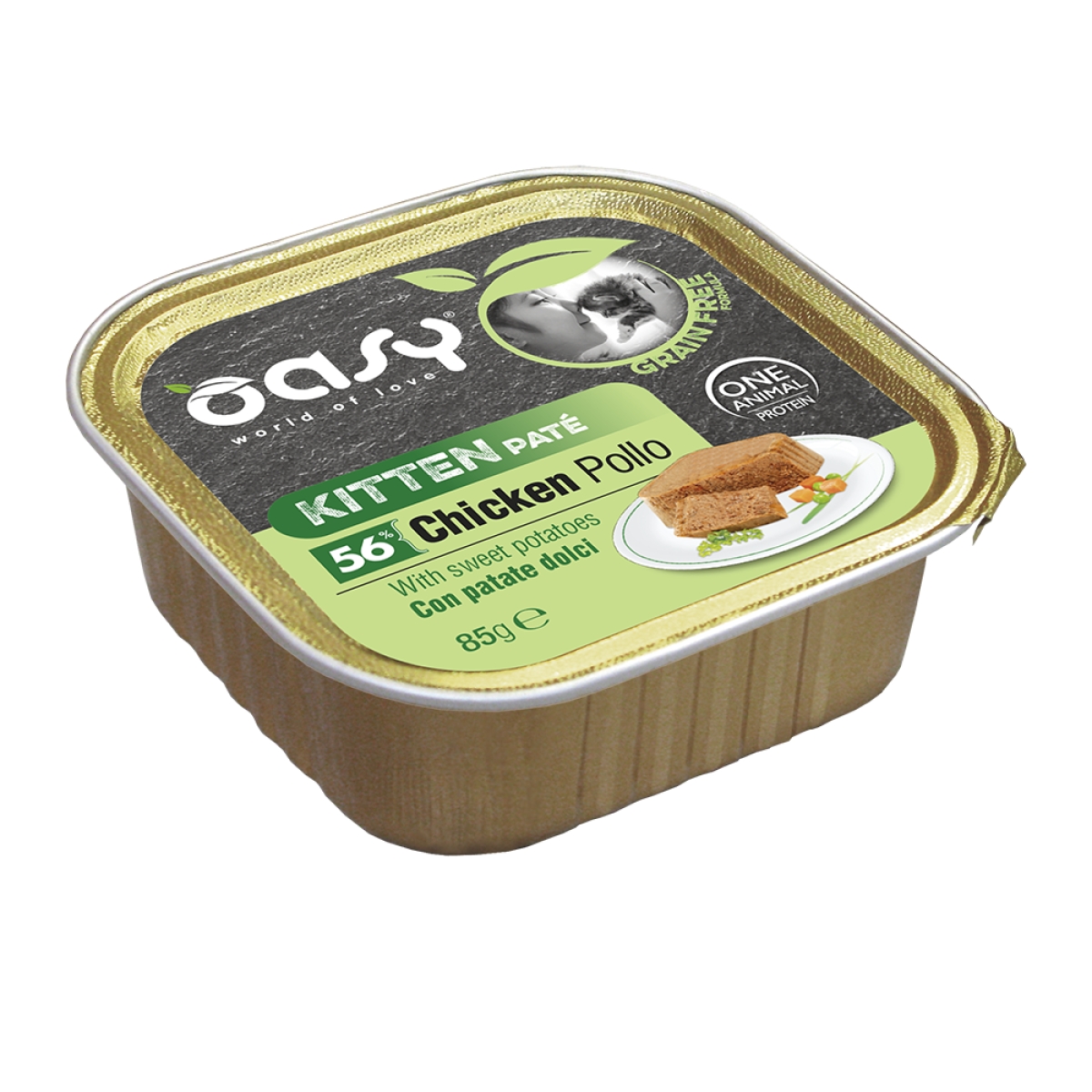 Cerca Offerte di Kitten patè pollo e patate dolci - alimento completo umido per gattini 85 gr e acquista online