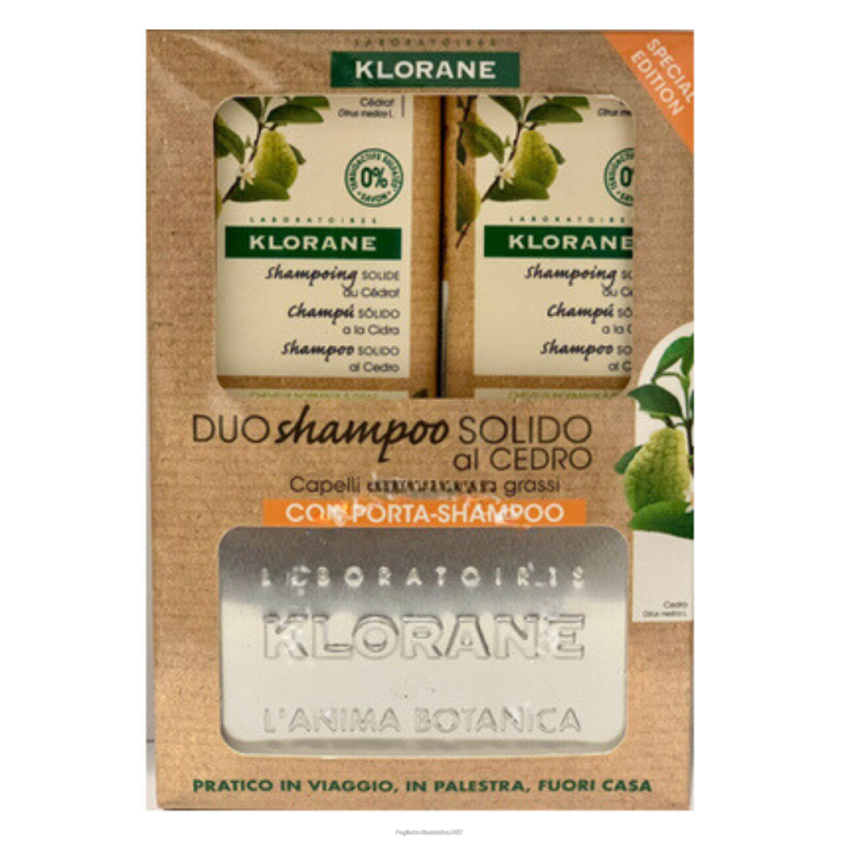 Cerca Offerte di klorane duo shampoo solido cedro 80 g + portashampoo e acquista online
