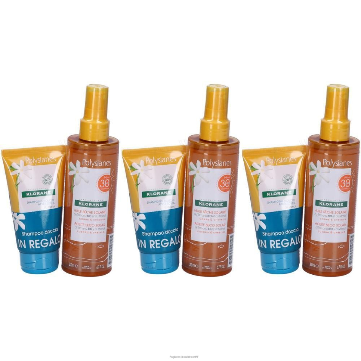 Cerca Offerte di klorane olio secco solare spray + shampoo doccia doposole al monoÃ¯ in e acquista online
