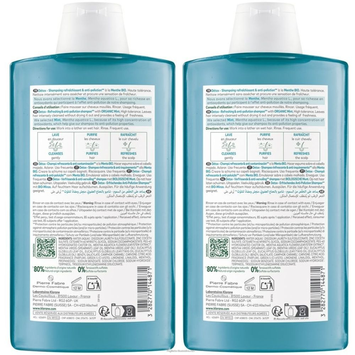 Cerca Offerte di klorane shampoo alla menta acquatica bio set da 2 2x400 ml e acquista online