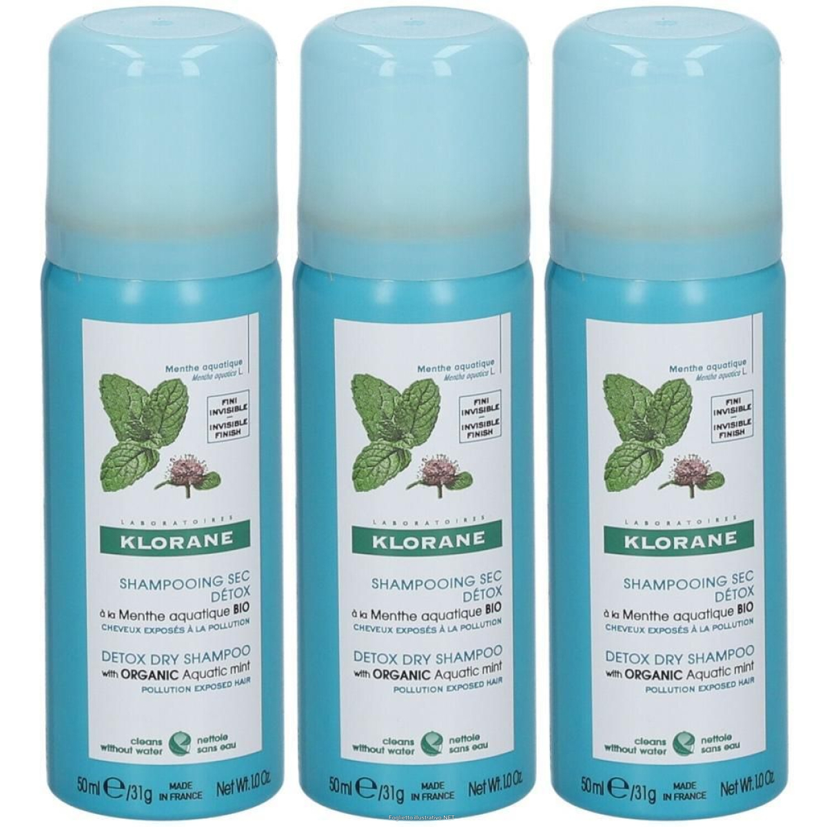 Cerca Offerte di klorane shampoo secco alla menta acquatica bio 3x50 ml e acquista online