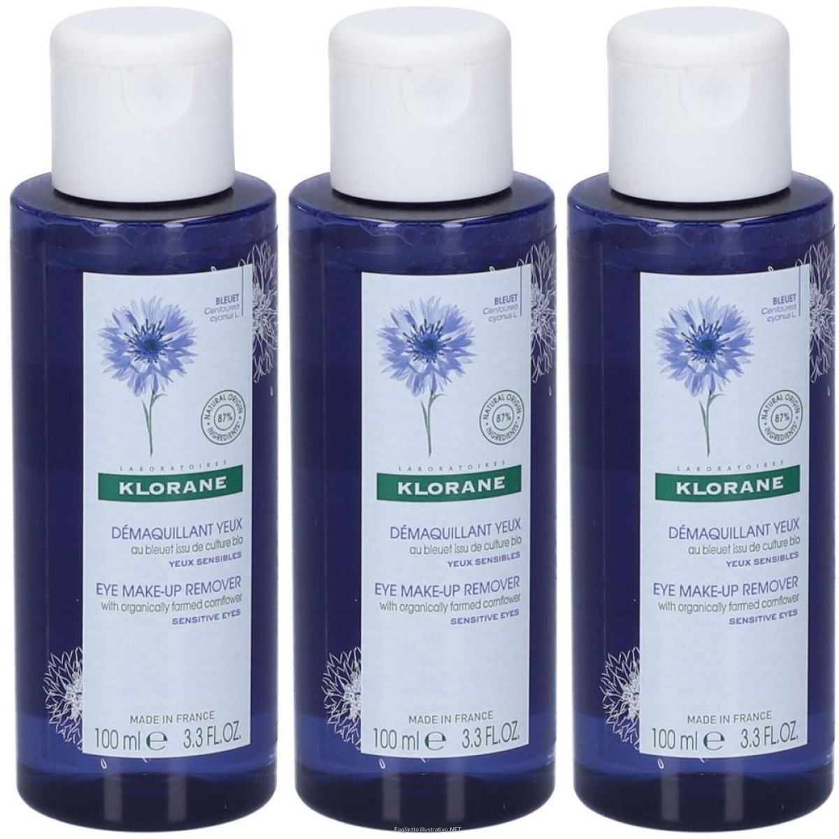 Cerca Offerte di klorane struccante occhi al fiordaliso bio 100ml - sensibili 3x1 e acquista online