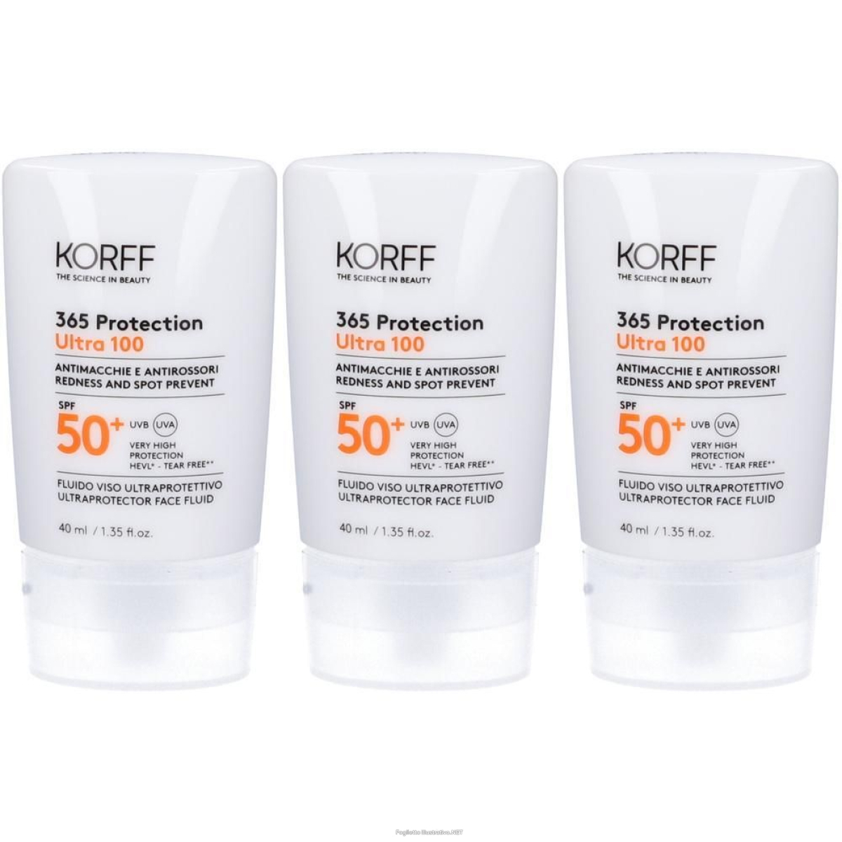 Cerca Offerte di korff 365 protection ultra 100 fluido viso ultraprotettivo spf50+ 3x40 e acquista online