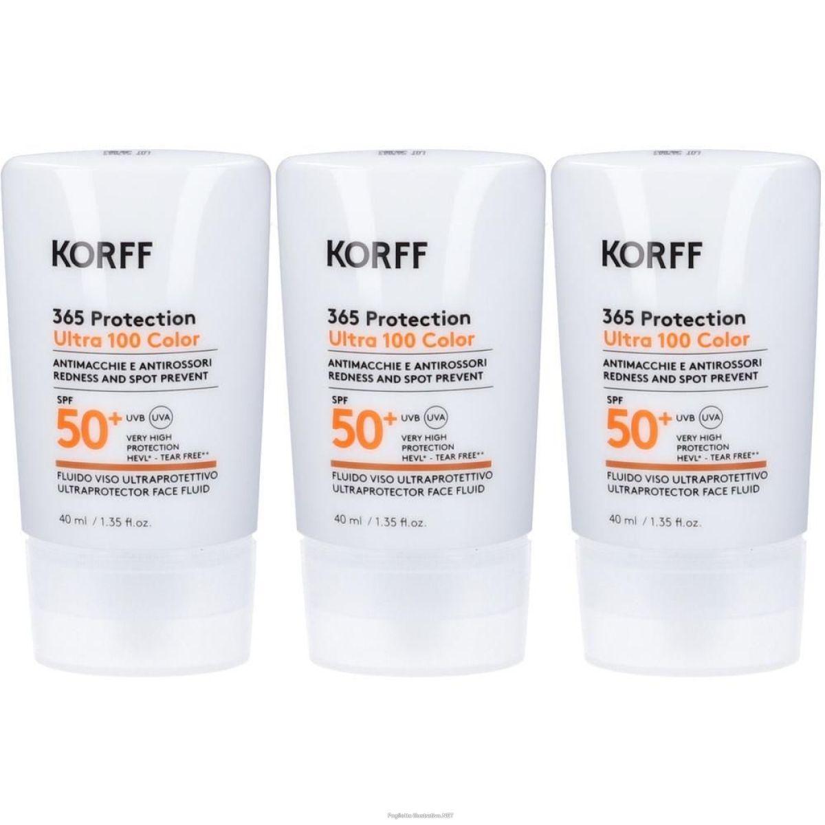 Cerca Offerte di korff 365 ultra 100 color fluido viso spf50+ 3x40 ml e acquista online