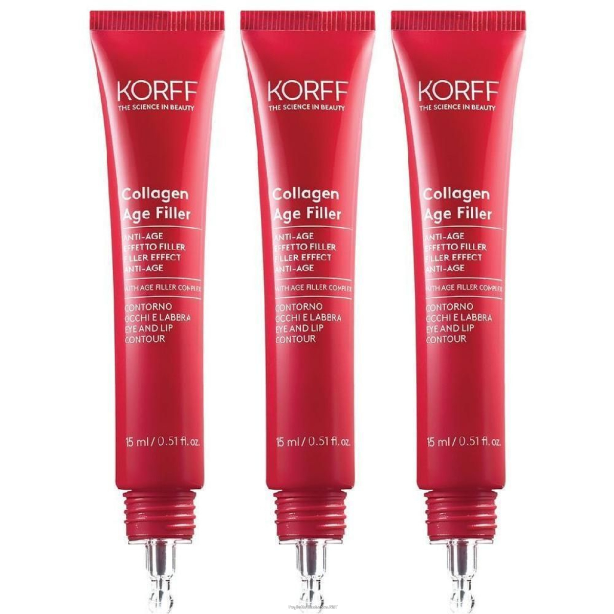 Cerca Offerte di korff collagen age filler contorno occhi e labbra 3x15 ml soluzione e acquista online