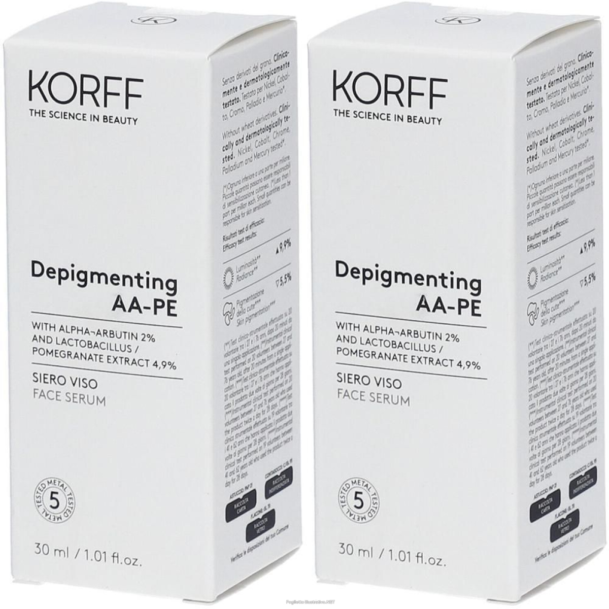 Cerca Offerte di korff depigmenting aa-pe siero viso 2x30 ml e acquista online