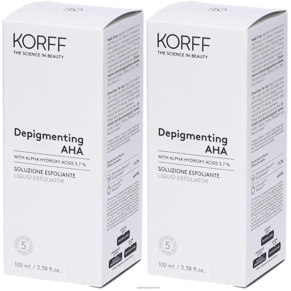 Cerca Offerte di korff depigmenting ha soluzione esfoliante 2x100 ml e acquista online