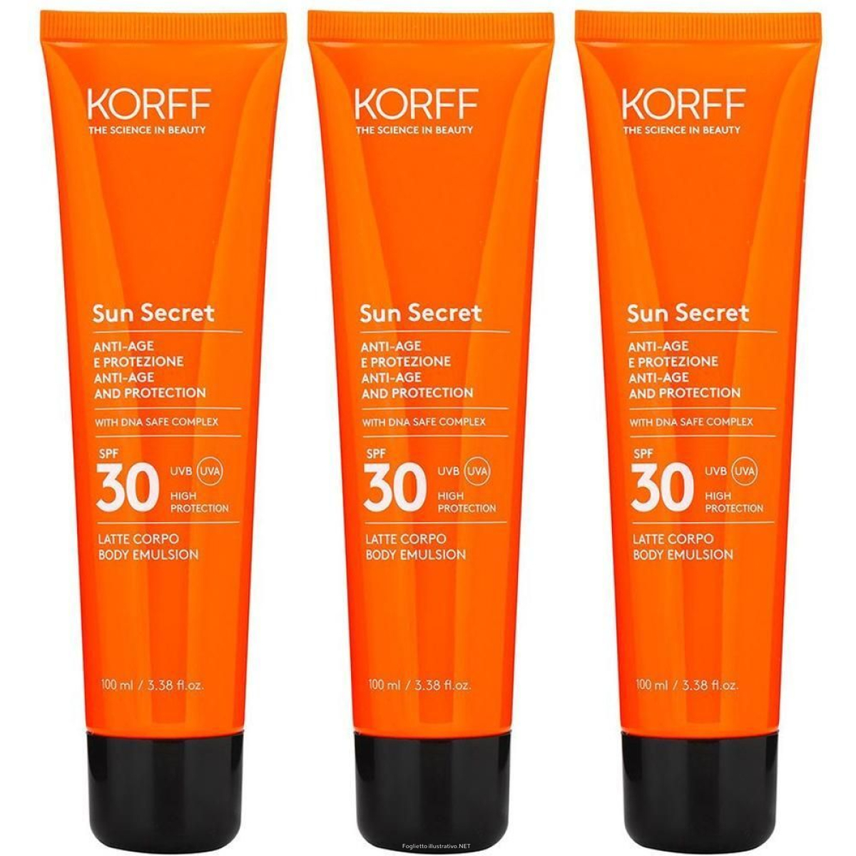 Cerca Offerte di korff sun secret latte solare protettivo ed anti-age spf 30 3x100 ml e acquista online