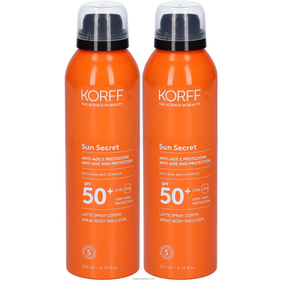 Cerca Offerte di korff sun secret latte spray corpo spf 50+ set da 2 2x200 ml e acquista online