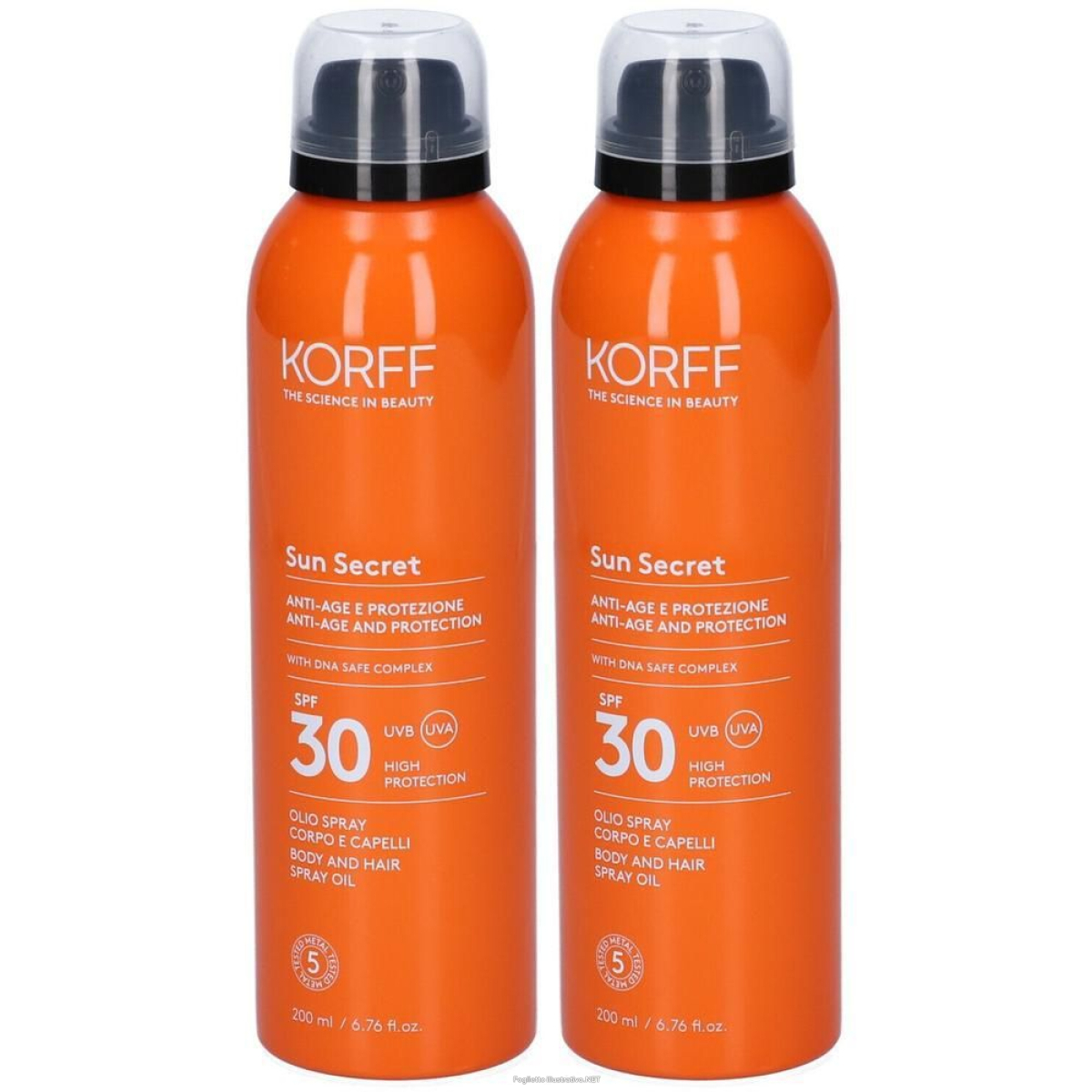 Cerca Offerte di korff sun secret olio spray corpo e capelli spf 30 2x200 ml e acquista online