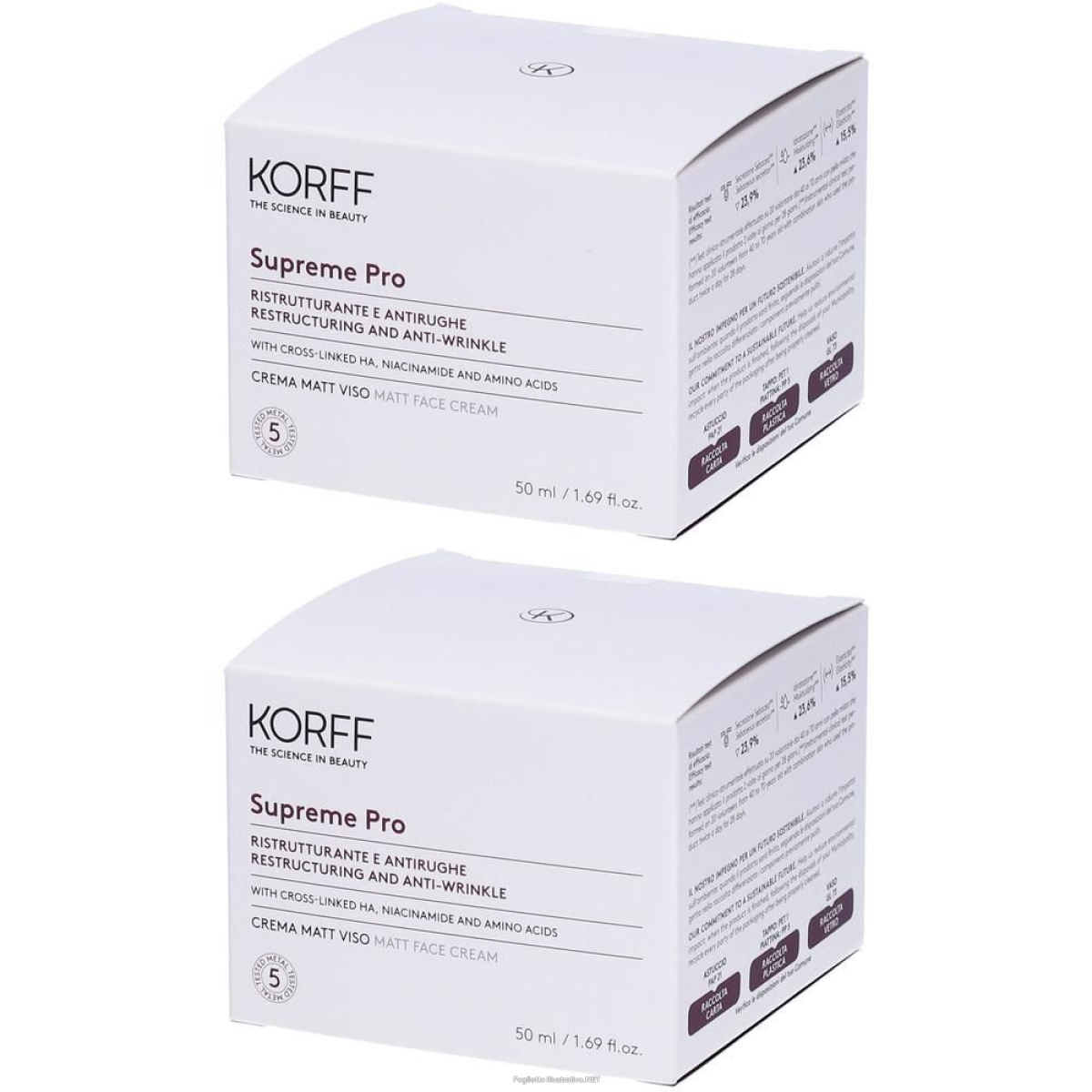 Cerca Offerte di korff supreme pro crema matt viso 2x50 ml e acquista online