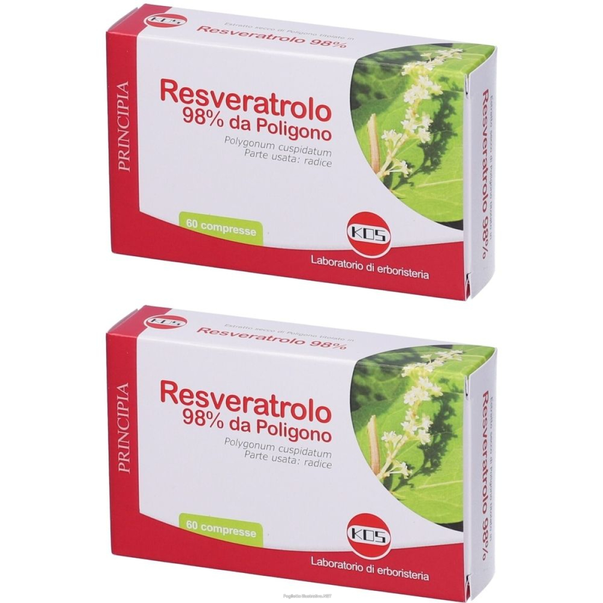 Cerca Offerte di kos resveratrolo 98% da poligono compresse set 2 g e acquista online