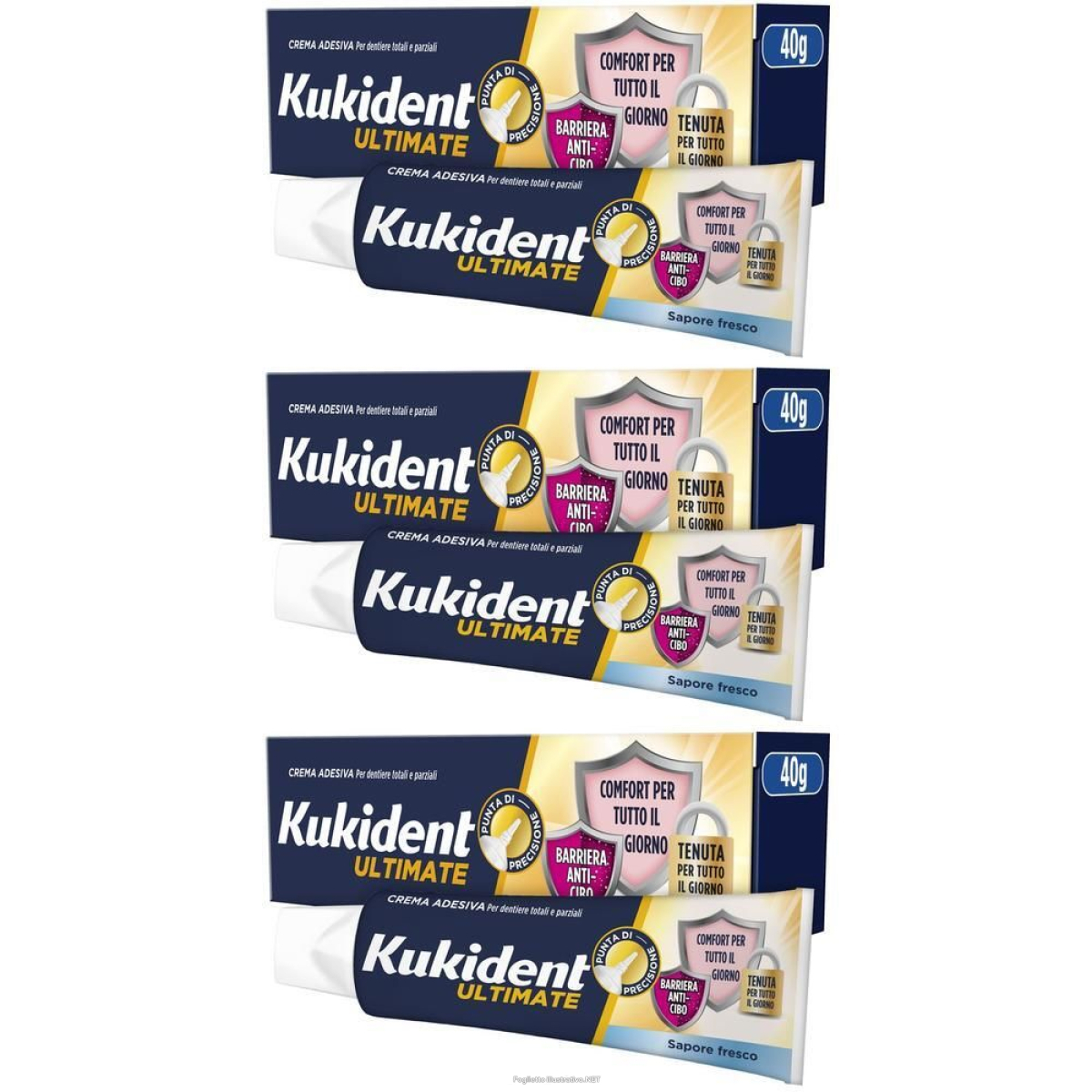 Cerca Offerte di kukident ultimate barriera anti-cibo crema adesiva per dentiere totali e acquista online