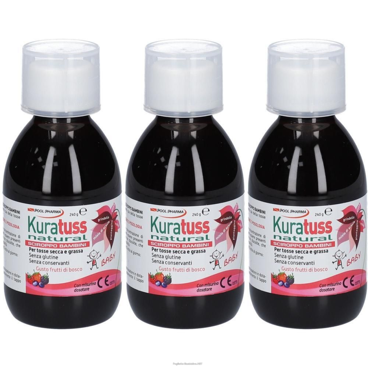 Cerca Offerte di kuratuss natural sciroppo bambini 3x240 g per la tosse e acquista online