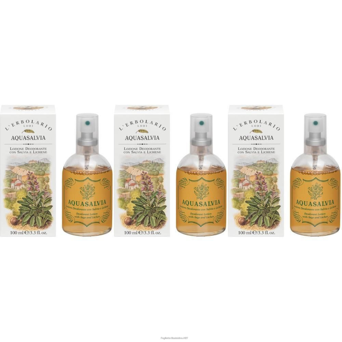 Cerca Offerte di l`erbolario aquasalvia lozione deodorante 3x100 ml spray e acquista online