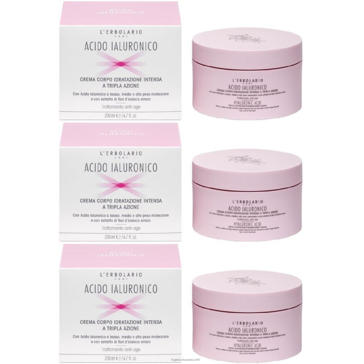 Cerca Offerte di l`erbolario crema corpo acido ialuronico 3x200 ml e acquista online