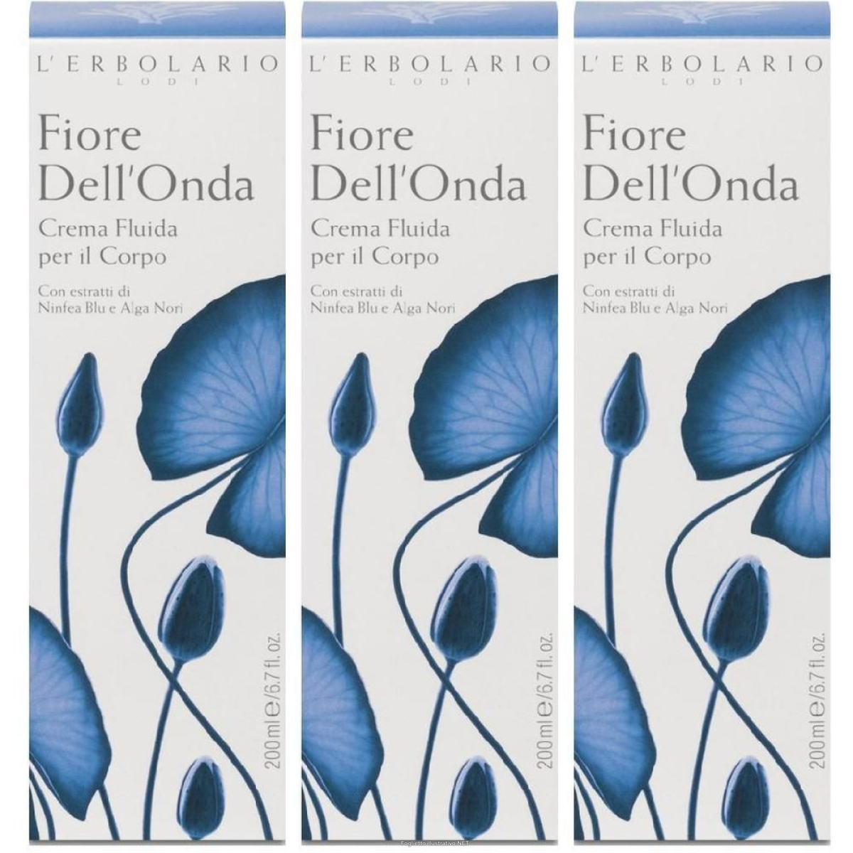 Cerca Offerte di l'erbolario - crema fluida per il corpo fiore dell'onda 3x200 ml e acquista online