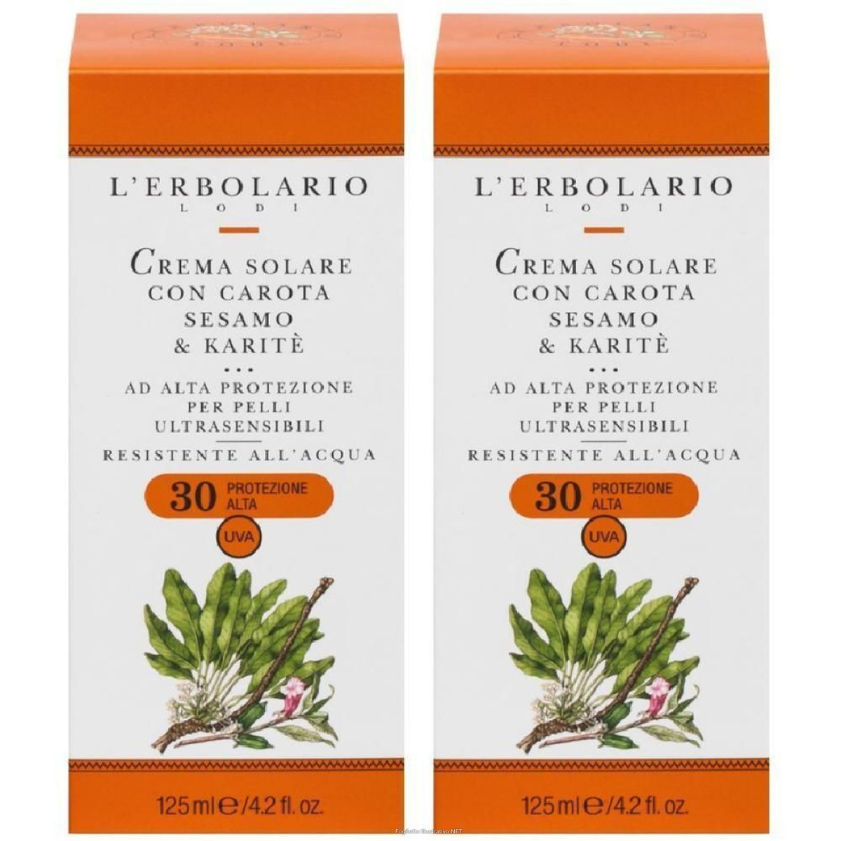 Cerca Offerte di l´erbolario crema solare per pelli ultrasensibili spf30 2x125 ml e acquista online