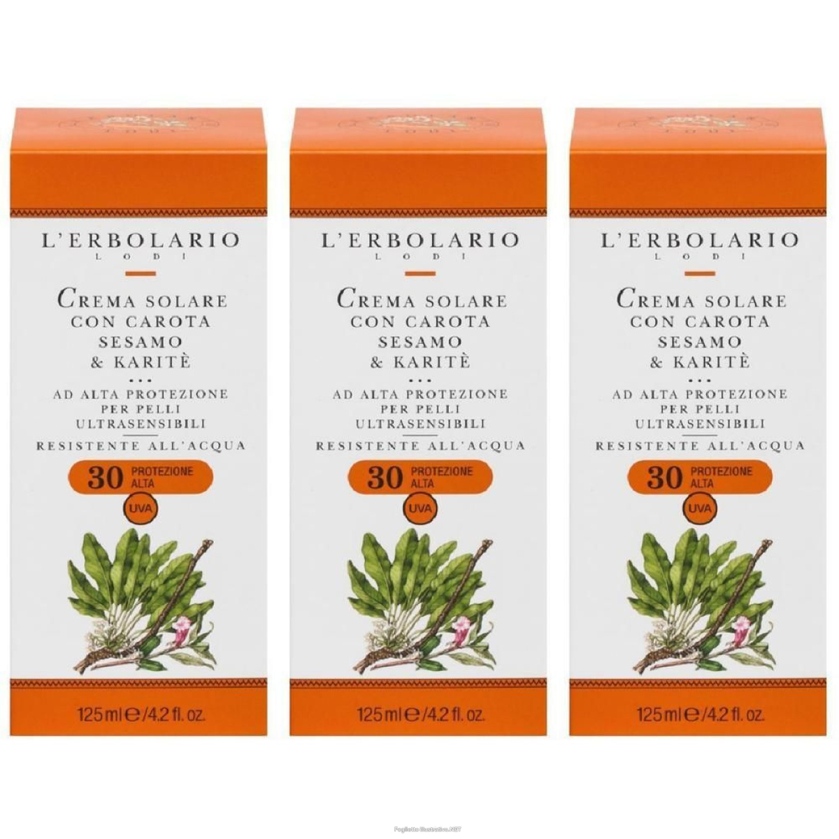 Cerca Offerte di l´erbolario crema solare per pelli ultrasensibili spf30 3x125 ml e acquista online