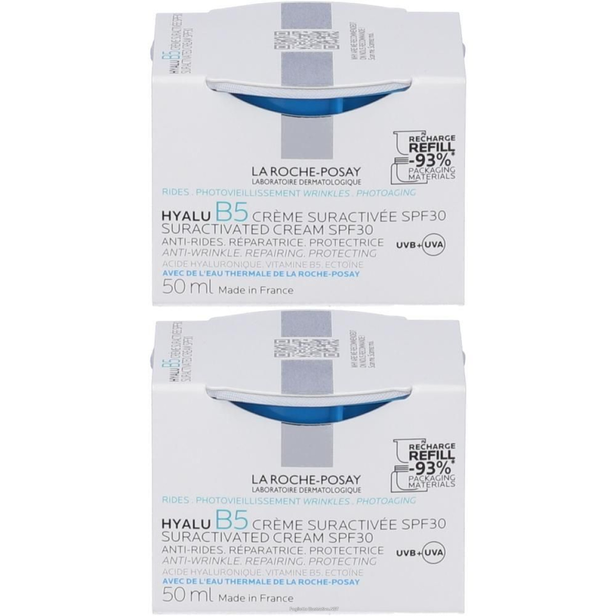 Cerca Offerte di la roche posay crema viso antirughe hyalu b5 ricarica spf 30 2x50 ml e acquista online