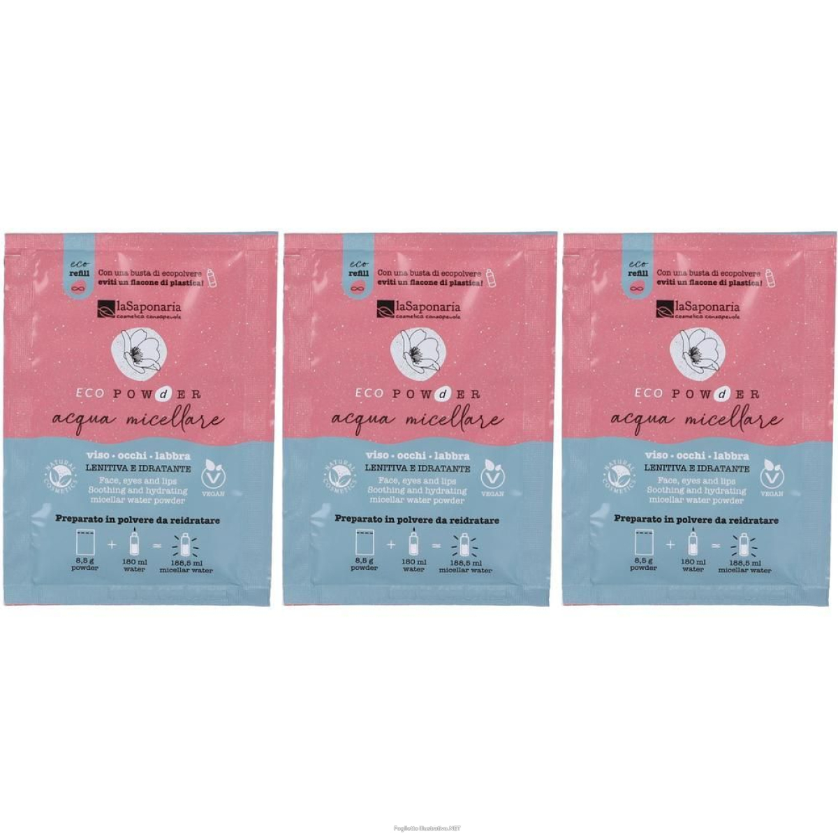 Cerca Offerte di la saponaria acqua micellare in polvere da reidratare 3x8,5 g e acquista online