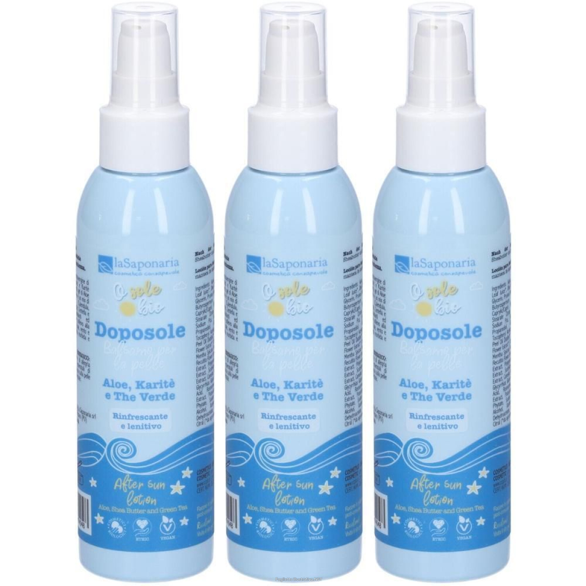 Cerca Offerte di la saponaria crema doposole balsamo pelle 3x150 ml e acquista online