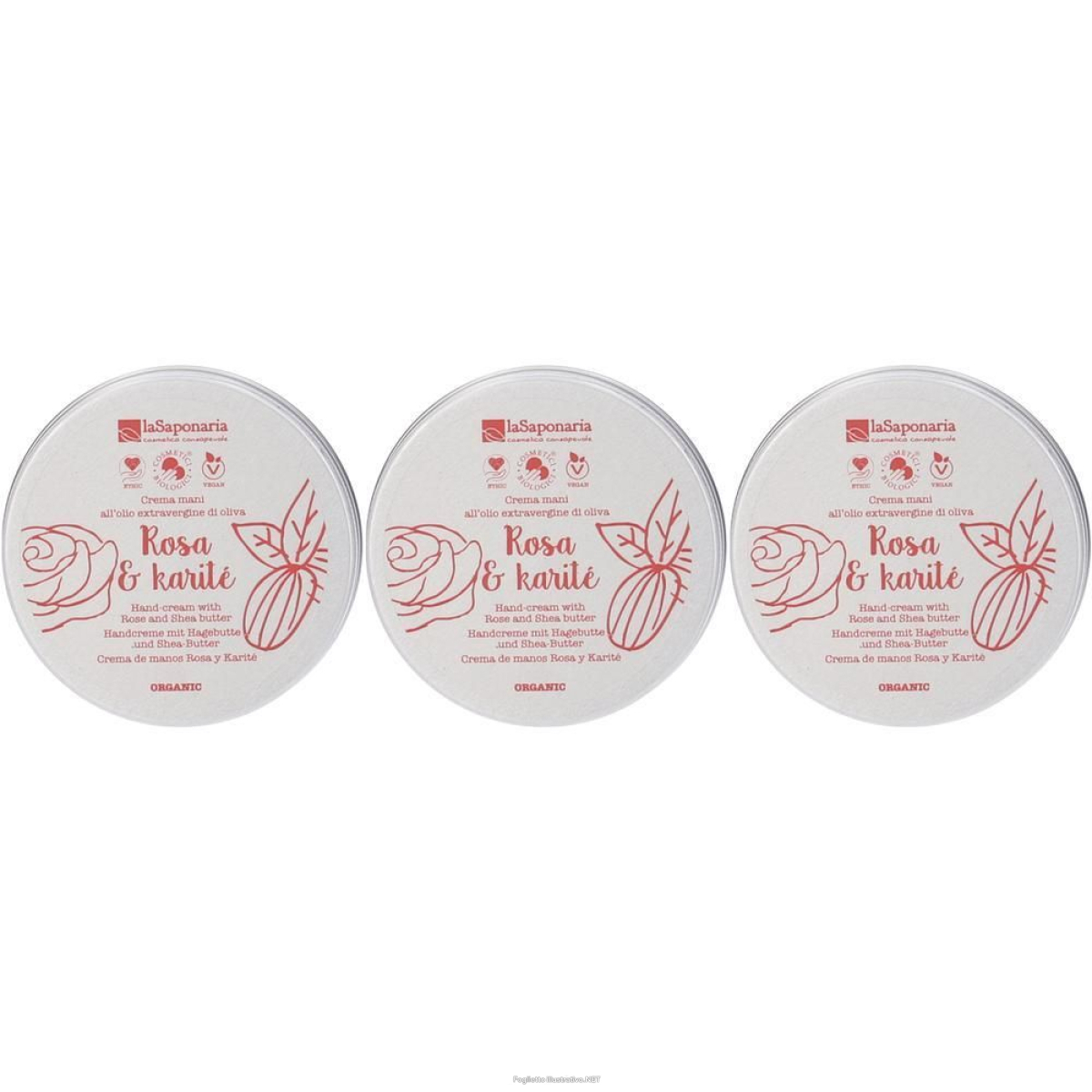 Cerca Offerte di la saponaria crema mani rosa e karite'crem 3x60 ml e acquista online