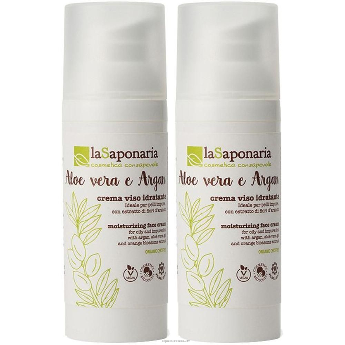 Cerca Offerte di la saponaria crema viso idratante - aloe vera e argan 2x50 ml e acquista online