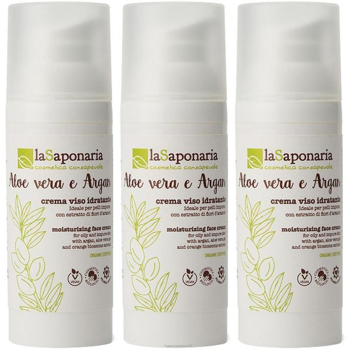 Cerca Offerte di la saponaria crema viso idratante - aloe vera e argan 3x50 ml e acquista online