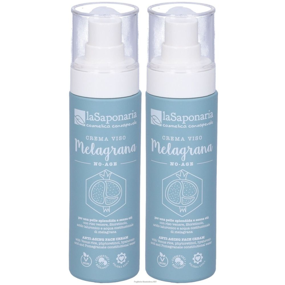 Cerca Offerte di la saponaria crema viso no-age melagrana set da 2 2x50 g e acquista online
