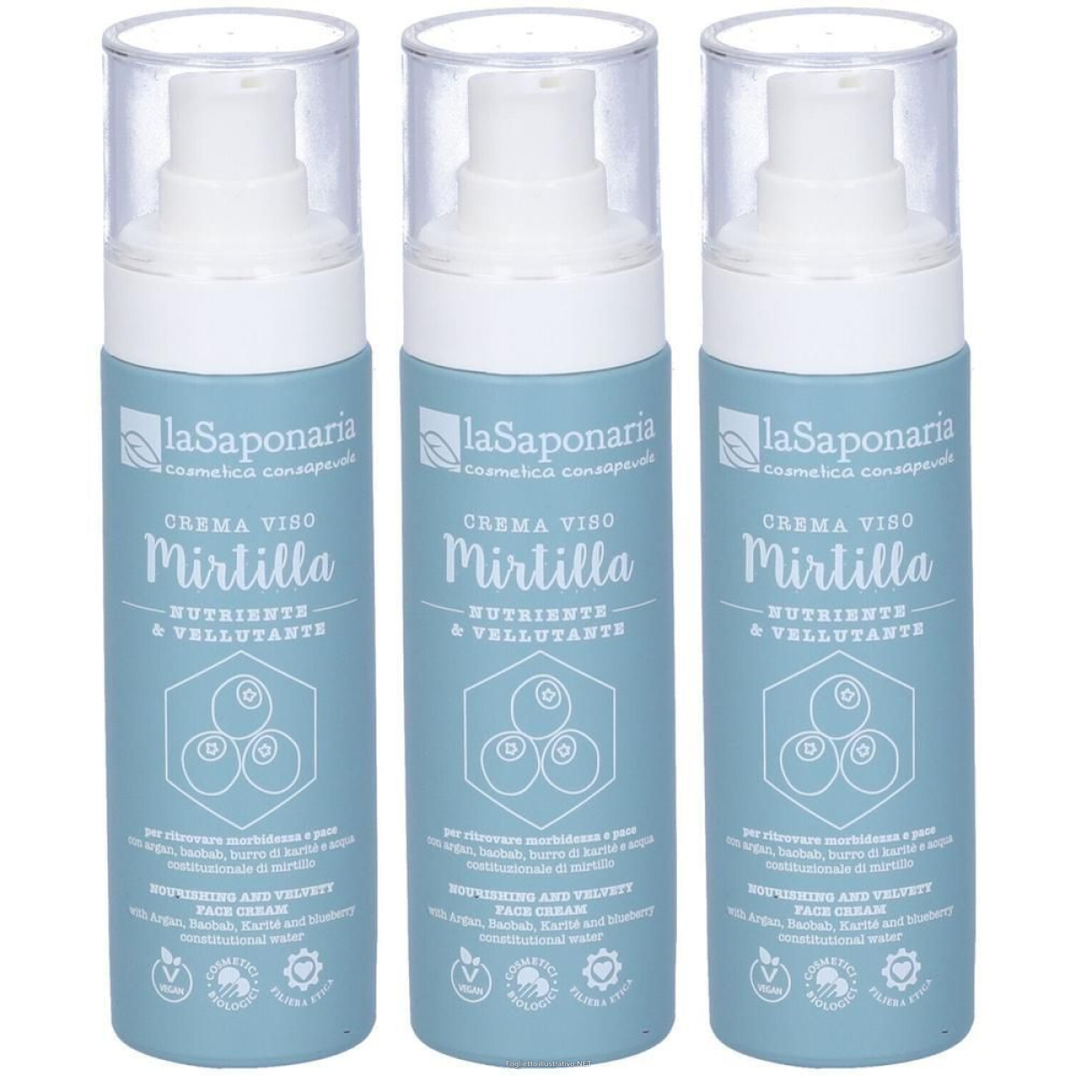 Cerca Offerte di la saponaria crema viso nutriente mirtilla 3x50 g e acquista online