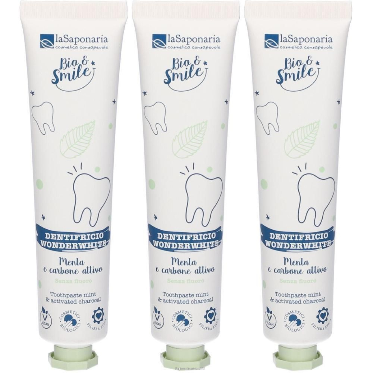 Cerca Offerte di la saponaria dentifricio wonderwhite menta&carbone 3x75 ml e acquista online