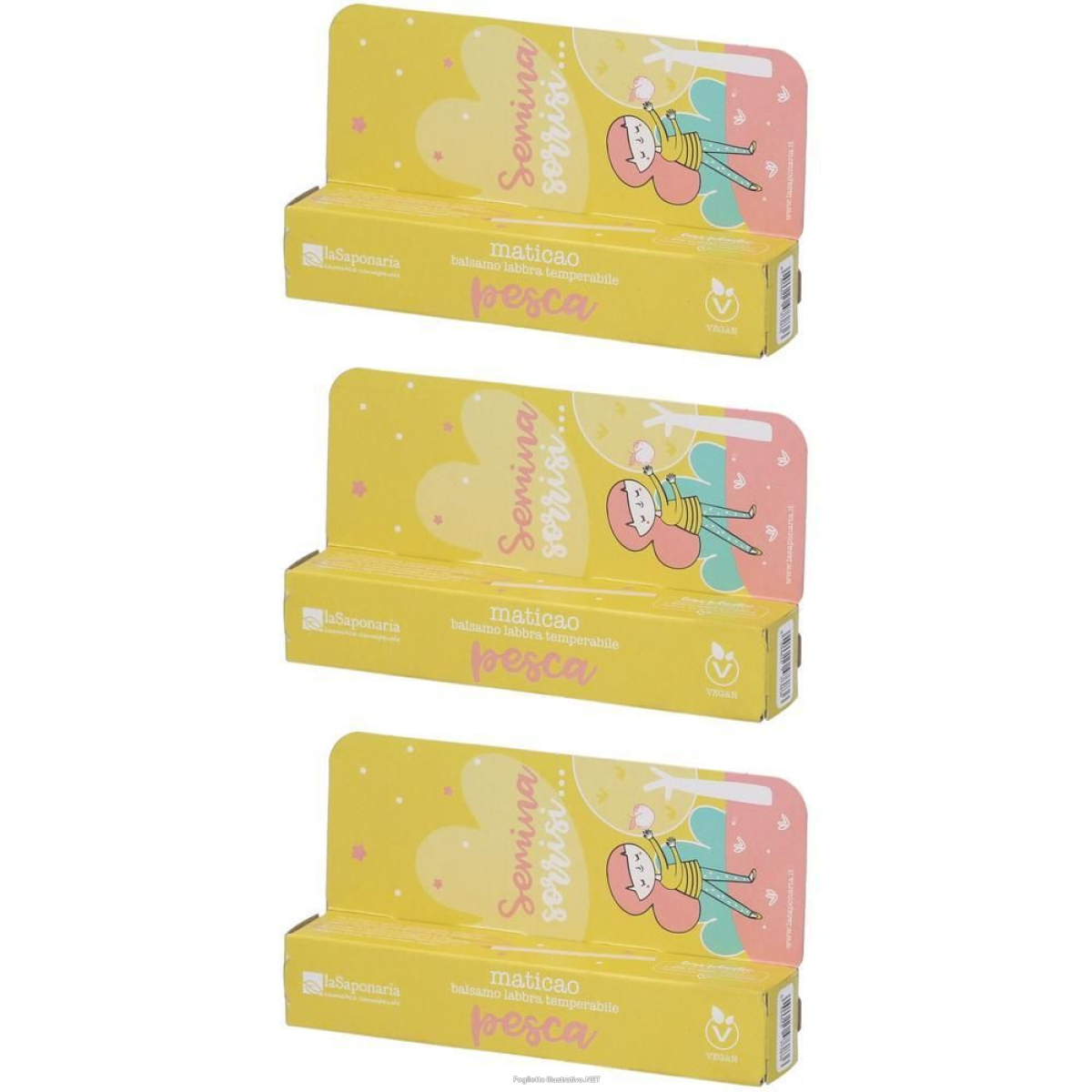 Cerca Offerte di la saponaria maticao balsamo labbra temperabile pesca 3x8 g e acquista online