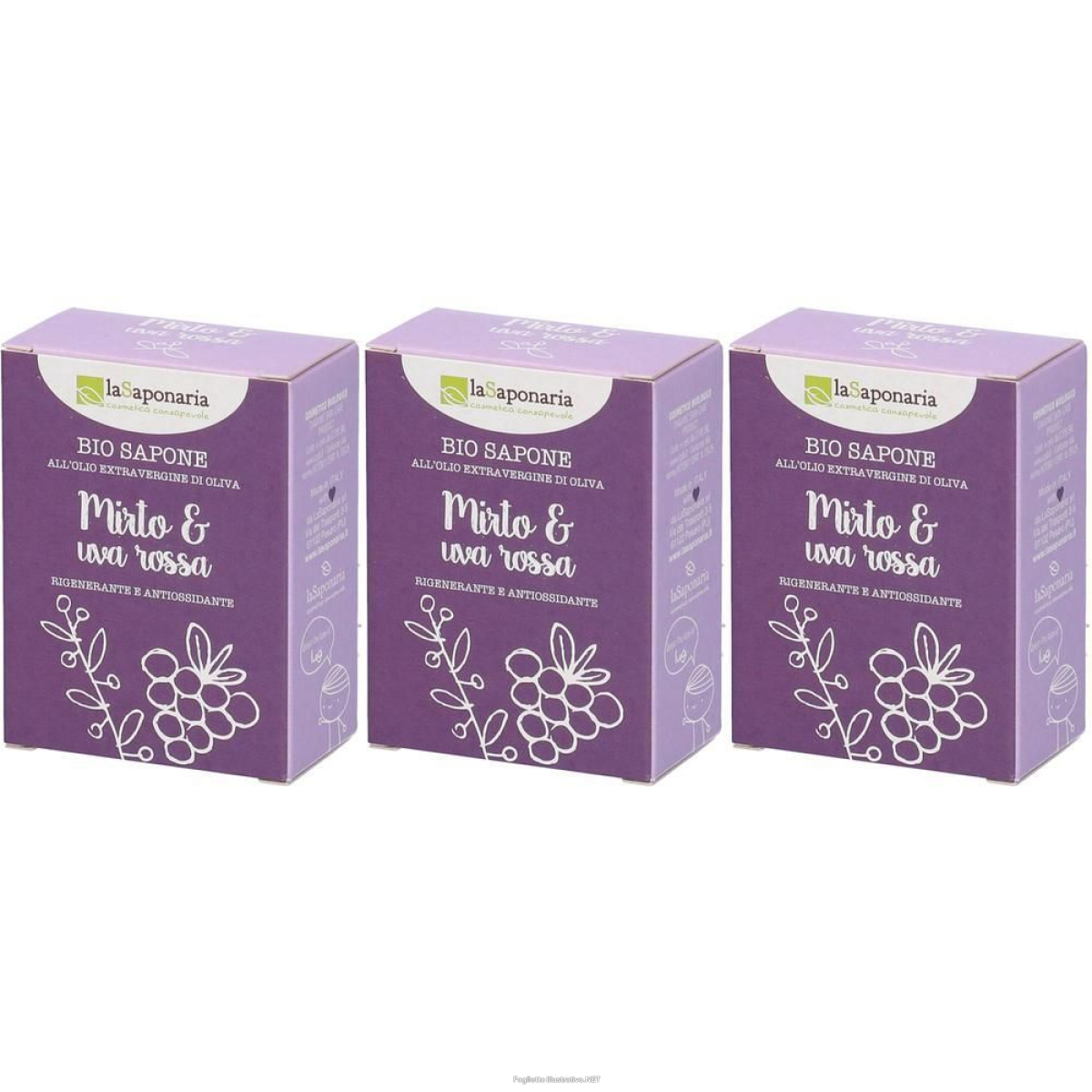 Cerca Offerte di la saponaria mirto e uva rossa 3x100 g e acquista online